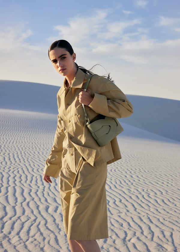 Torby Przez Ramię Polène Nodde - Edition Smooth Olive | YUVIJ-9810