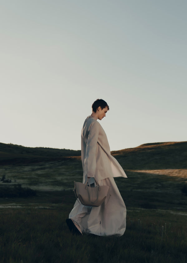 Torby Tote Polène Cyme - Edition Textured Taupe | YNKCV-7264