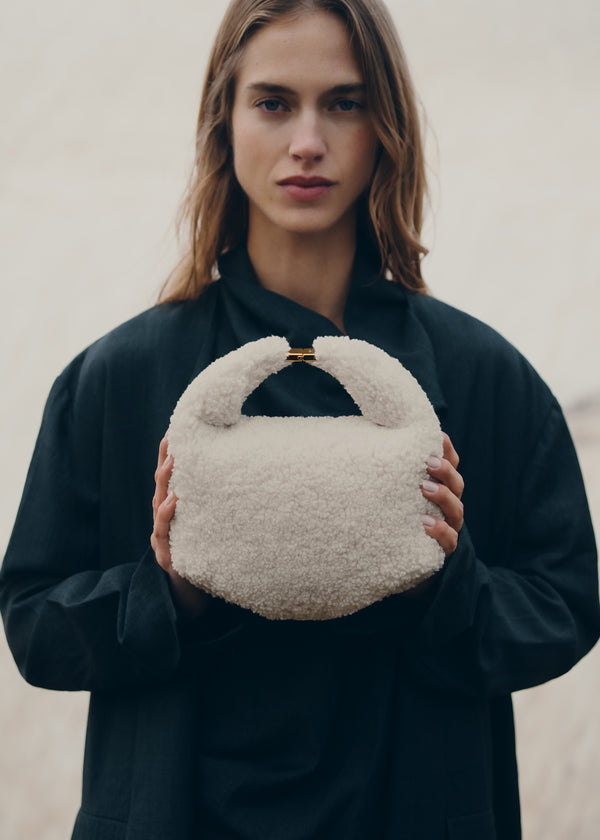 Torebka Polène Béri - Edition Ecru Shearling | XSQPM-9037